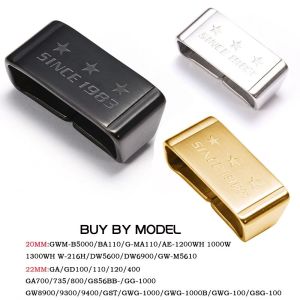 Watch Band Stainless Steel Metal Ring Strap Keeper Holder Loop Bezel Buckle 18mm 20mm 22mm 24mm Fixing Ring Watch Accessorie