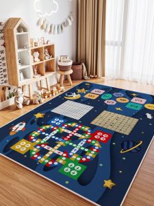Waterproof Childrens Rug Early Education Living Room Bedroom Reading Area Game Carpet Long Rectangle Machine Knitted Home Use