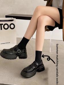 Black Thin Stackable Knee-Length Summer Silk Socks for Women Velvet Material Shaping Legs Sweet Style Pure Color Pattern