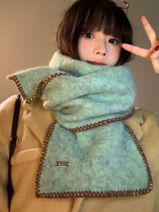 Warm Wool Knitted Scarf for Women Winter Korean Style Versatile Student Friendly Soft Comfortable Long Rectangle Shape Scarf