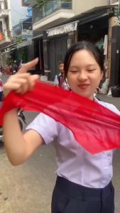 Combo 5 khăn quàng đỏ học sinh tiiểu học Vải thun cao cấp Mềm mại Thoáng khí - Amazing