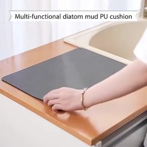 แผ่นรองจานสำหรับเช็ดจานในครัว / แผ่นรองจานกันลื่นดูดซับน้ำได้ดี / แผ่นรองจานดูดซับน้ำจากไดอะโตไมต์ / แผ่นรองจานแห้งเร็ว / แผ่นรองจานกันเชื้อราสำหรับใช้บนโต๊ะอาหาร