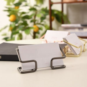 Metal Business Card Holder Display Rack Black Wire Desk Organizer For Office Home Desktop Storage Accessories Name