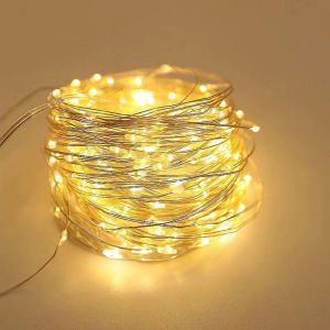 1PC 7M/12M/22M/32M Copper Wire Fairy Light StringSolar-powered8 Lighting ModesUsed for WeddingIndoorFestivalBedroomParty