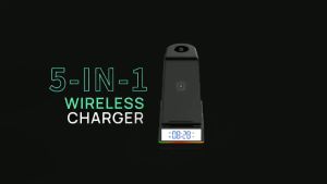 HELLO Z6A 5 in 1 Wireless Charger Stand Apple Samsung Airpods Pro IWatch Qi Fast Charging Dock 15W Charging Bracket Magnetic Suction Fast Charge