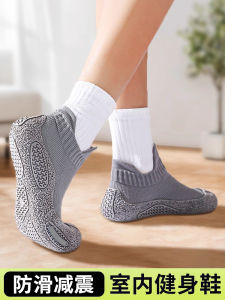 Indoor Fitness Yoga Shoes Womens Anti-slip Shock-absorption Silent Soft Bottom Dance Shoes Home Special Liquid Bottom Shoes