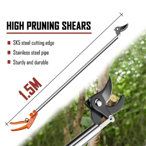 Stainless Steel Extended High Branch Shears Green Garden Shears Extended Scissors Extended Poles Pruning Shears