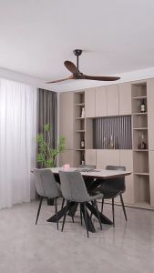 Home Decoration 42 Inch 52 Inch 60 Inch Low Noise Remote Control Solid Wood Blade Modern Bldc Ceiling Fan（With two rods 12.5cm/20cm）