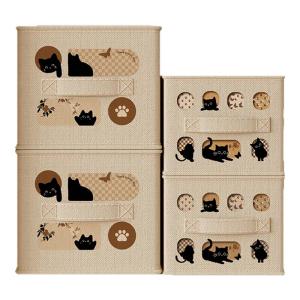 Retro Style Fabric Clothing Storage Box Pants Organizer Wardrobe Divided Storage Basket Home Use Clothes Storage Container