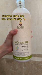 Fuwa3e Natural Floor Cleaner Lemon Scent Bottle 1L - Organic Hypoallergenic Dishwashing Liquid