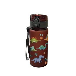 3D Printed 500ml Dinosaur Pattern Water Bottle: Vivid Dino Print Food-Grade Material Perfect for Kids Daily Use