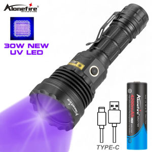 อัลโอเนไฟร์ SV52 30W UV90MIL ไฟฉาย Led 365nm UV USB ชาร์จแร่สัตว์เลี้ยงคราบหมึกจางแบล็กไลท์ตรวจจับ