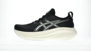 ASICS Men GEL-NIMBUS 27 Running Shoes in Black/Lake Grey
