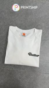 Adult/Kid BTS Butter White T-shirt T Shirt Baju Army Kpop Idol Bangtan Boys (Custom Name Nama Text)