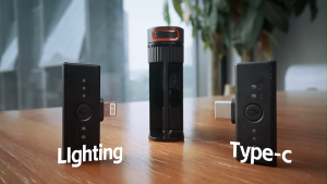 Mini Wireless Lavalier Magnetic Microphone H01 for Laptop Tablet Android iPhone 2-in-1 Plush Wind