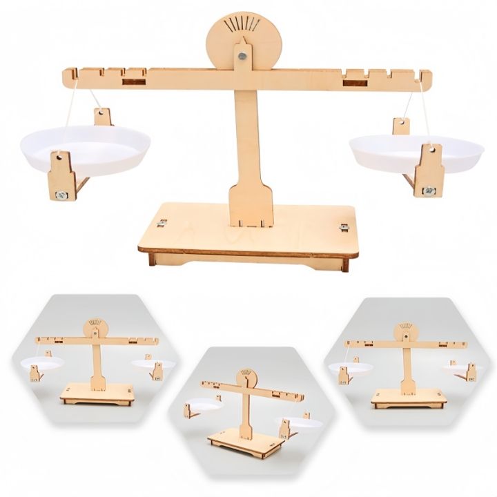 Montessori Educational DIY Wooden Balance Scale Math Learning Game ...