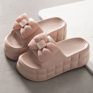 Dép Cao Gót Đế Mềm Phong Cách Hàn Quốc Cho Nữ Mùa Hè Thời Trang Thắt Nút Bướm Chống Trượt Đế Mềm Dép Xăng Đan