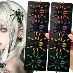 20Pcs Dark Halloween Spider Hair Clip Spooky Fun Hair Decor for Parties Harajuku Style Gothic Clip