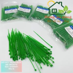 DR210TQ - Combo 5 sét dây rút nhựa đánh dấu gia cầm buộc linh kiện cố định cây trồng (sét 100 sợi size 2x100mm)