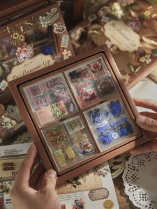 Retro Waterproof Plant Bouquet DIY Scrapbooking Stickers No Trimming Required 100 Unique Handmade Paper Crafts Decals