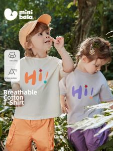 MINI BALA | Mini Cotton Dopamine Letter Cute Children Tshirt