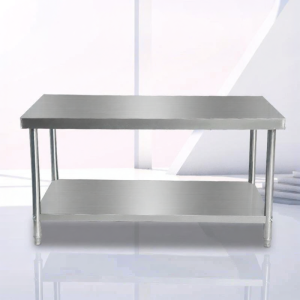 Thick 304 Stainless Steel Kitchen Workstation Food Preparation and Cutting Table