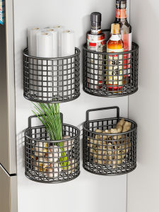 QINQI | Garlic Ginger Scallion Wall Mount No-drill Kitchen Storage Rack