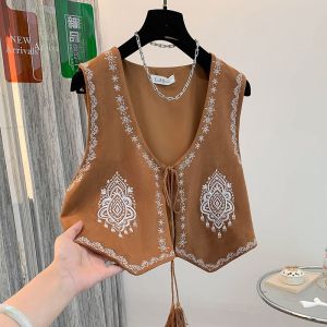 AIYITI | Boho Ethnic Embroidered Vest Blouse for Women