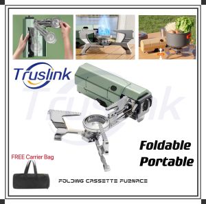 【Foldable】Truslink Good Quality Cassette Stove Portable Foldable Barbecue Outdoor Stoves Picnic Gas Stove Picnic Gas Stove