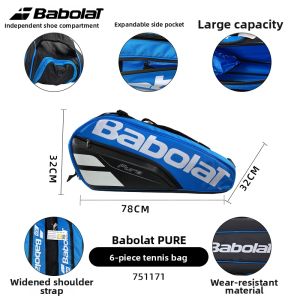 Babolat | High Capacity Tennis Racket Bag Dual-Shoulder/Hand-Carry