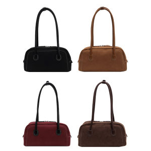 【Vodool Auto Center】Chic Women Crossbody Bag Faux Suede with Multi Pocket Design for Work and Casual in Soft Pink