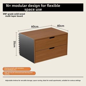 ALEDAN | Retro Wall-Mounted Freely Combinable Bookshelf