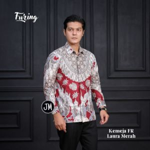 Wijayabatik Kemeja Batik Pria Berfuring Lengan Panjang M L XL XXL 3XL