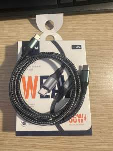 Dây sạc nhanh Type C to C .66W hỗ trợ sạc nhanh và truyền dữ liệu dành cho điện thoạidây dù chống rối