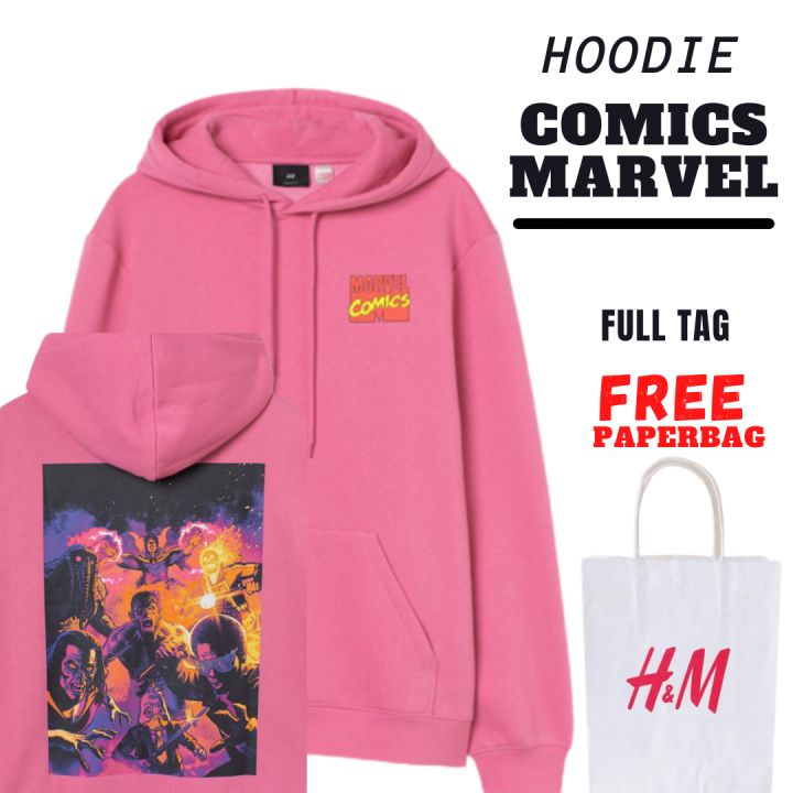 h&m pink marvel hoodie