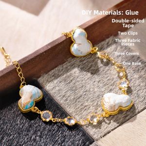 ZHIXIAO | Song Brocade Four-Leaf Clover DIY Bangle Blank