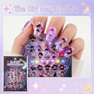 Hasbro | 5PCS Cute Girls Luminous Full Nail Stickers 3D Stereo Decals Fashion Decor Accessories for Journal Card Kids Dress Up Play