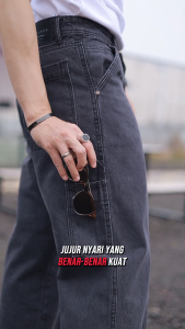 Tony Jack Celana Carpenter Pants Detroit Blue Wash – Celana Jeans Pria Loose Fit Denim Oversize Reguler Fit