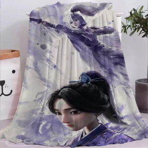 Zha A2 Cartoon Blanket Modern Simple Style Polyester Fiber Office Nap Shoulder Cover Sofa Throw Blanket Warm Fleece Blanket