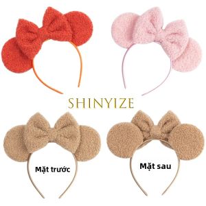 Vòng Đầu Tai Chuột Dễ Thương Cổ Điển 5 Inch Nơ Dành Cho Bé Gái Và Trẻ Em Phụ Kiện Tóc Thời Trang Quà Giáng Sinh Trang Phục Cosplay Phong Cách