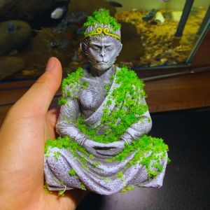 Tượng ngộ không gắn rêu nhựa trang trí bể cá tiểu cảnh phụ kiện bể cá layout bể cá
