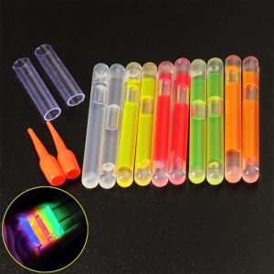 10PCS/Bag Fireflies 4.5*40mm for Fishing Float Fluorescent Lightstick Light Night Rod Lights Tool Bright Dark Colored Glow Stick