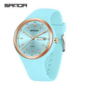 Sanda | 2025 Fashion SANDA Top Brand 6213 Female Student Casual Simple Womens Dual Calendar Elegant Female Student Quartz Wrist Watches