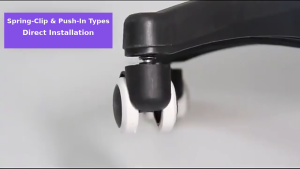 Black Grey Edge Chair Wheel 5 Pcs Swivel Caster Wheel Replacement SET ..LOCAL SG STOCKS