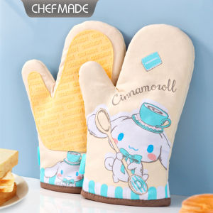 CHEFMADE Cinnamoroll 2Pcs Microwave Oven Mittens High Temperature Resistant Silicone Non-slip Anti-scalding Thick Gloves Kitchen Baking Tools CL5015