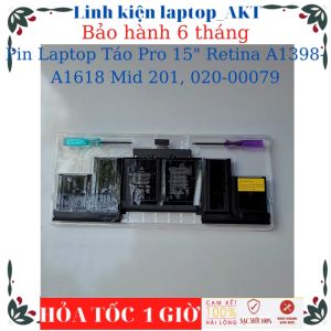 Pin Laptop Táo Pro 15" Retina A1398- A1618 Mid 201 020-00079