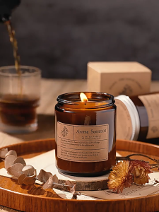 Scented Candles Aroma Sensation200g7oz 40-50H burn time brown cup