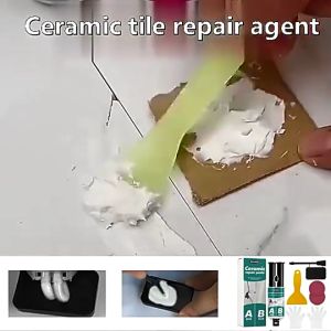 1set Pasta Perbaikan Ubin Tahan Air Bak Kamar Mandi Perekat Keramik Lem AB 50g