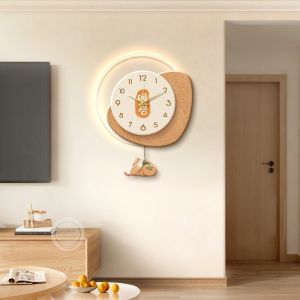 RUIBAHAO | TV Background Wall with Clock Decorative Painting