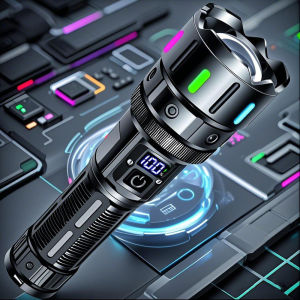 KENSUN Super Bright LED Flashlight Rechargeable Spotlight Lamp High Power Tactical Torch Waterproof Lantern Outdoor Emergency